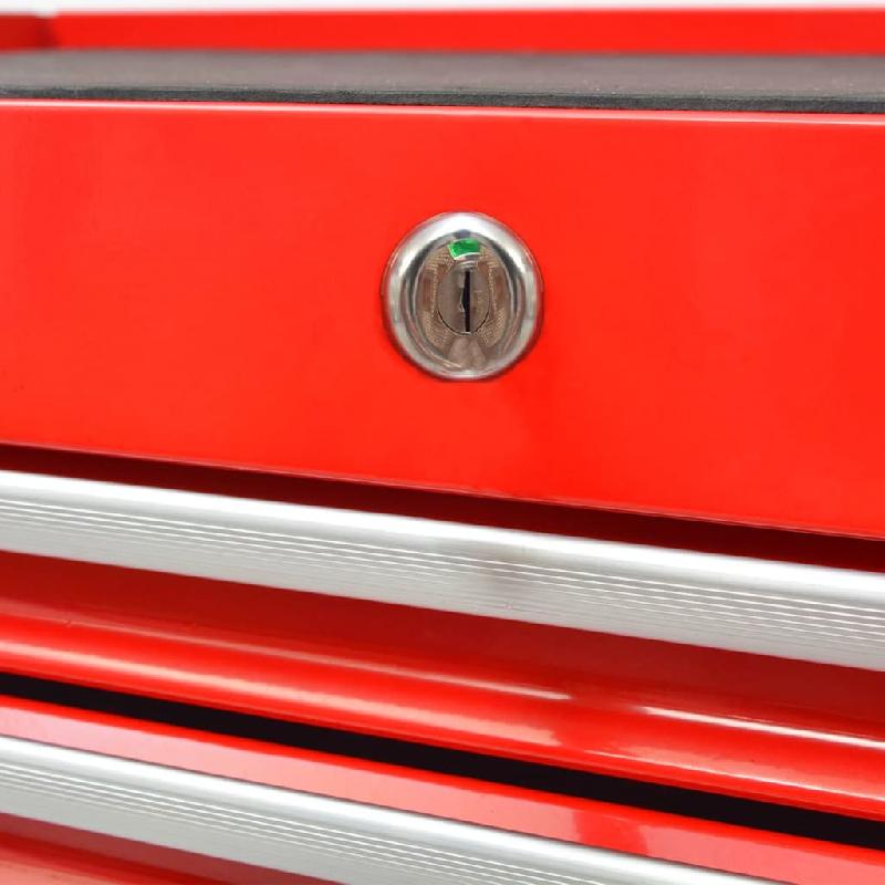 Vidaxl chariot à outils pour atelier avec 1125 outils acier rouge 142248_8