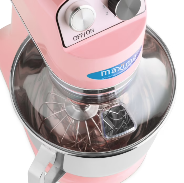Mixer planétaire - 7 L - jusqu'à 2 kg de pâte - rose | Maxima - 09300151_8
