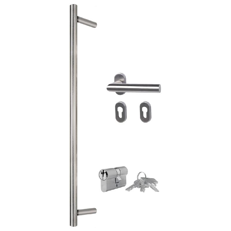 Vidaxl porte d'entrée anthracite 100x210 cm aluminium et pvc 3157072_8