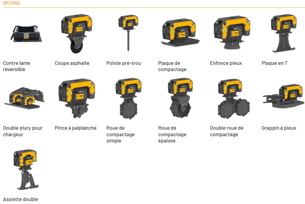 Multi-outils vibrant Plury Malaguti - accessoires modulables pour compactage, découpe et enfoncement - 10 modèles pour excavatrices de 1 à 40 tonnes_8