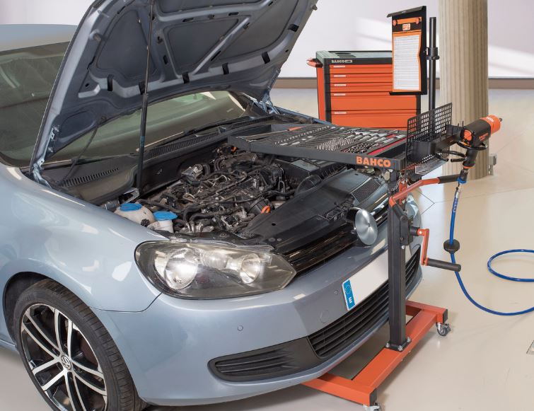 Table de maintenance automobile - BLEMAT1 - Hauteur ajustable 950 à 1350 mm - Compatible modules mousse Bahco_8