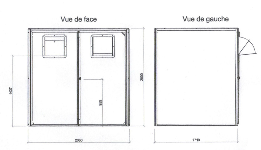 Cache-bac pour colonne d'appoint volontaire - Accepte 2 bacs 4 roues - Structure résistante bois ou acier_8