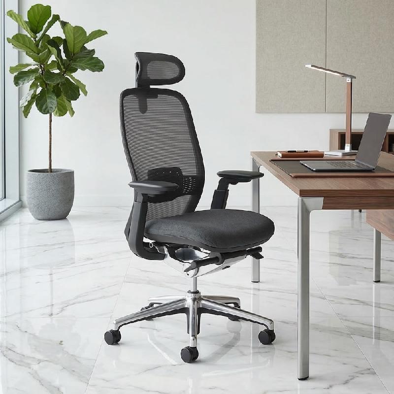 Fauteuil de bureau synchrone Iris-A - Avec têtière_8