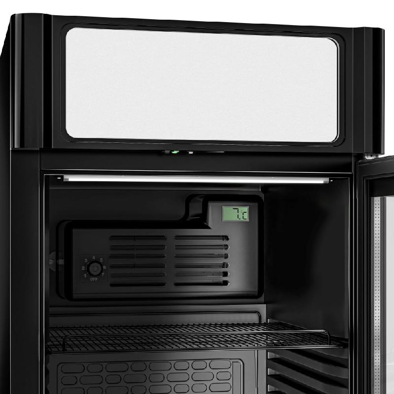 Armoire à boissons noire porte battante avec canopy - 347L_8