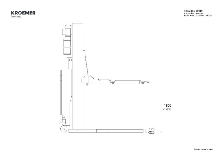 Pont élévateur 1 colonne « Millau » PLUS Mobile - SP41_8