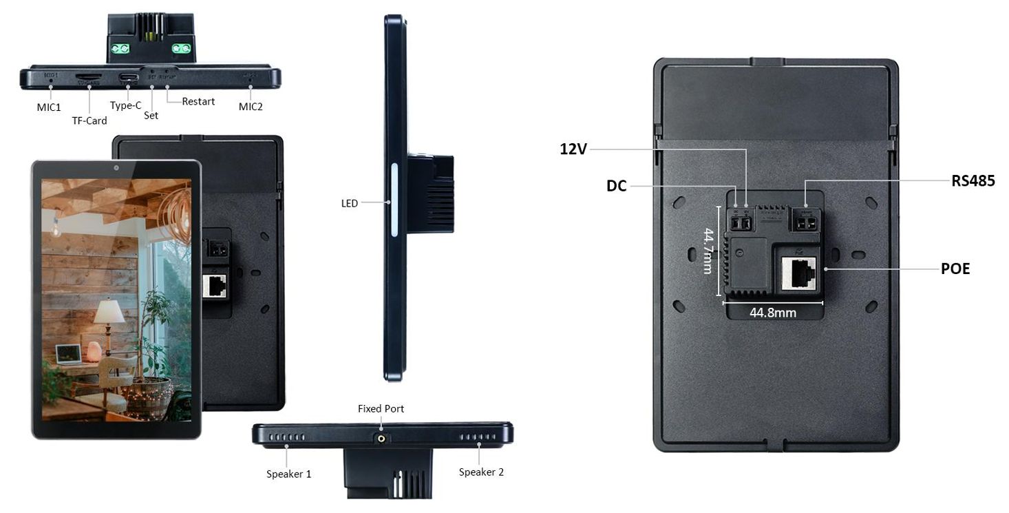 Panel PC à écran tactile 8 pouces professionnel YziPanel - Android 13 ou 14 - 4 Go RAM / 32 Go ROM - EVI-YZ08P_8
