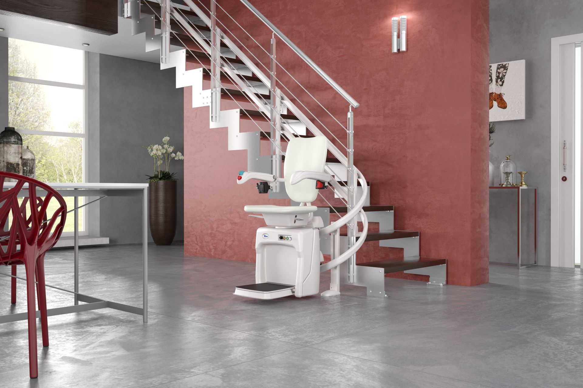 Chaise monte-escalier à assise pivotante - Siège et repose-pieds repliables - Dolce vita_8