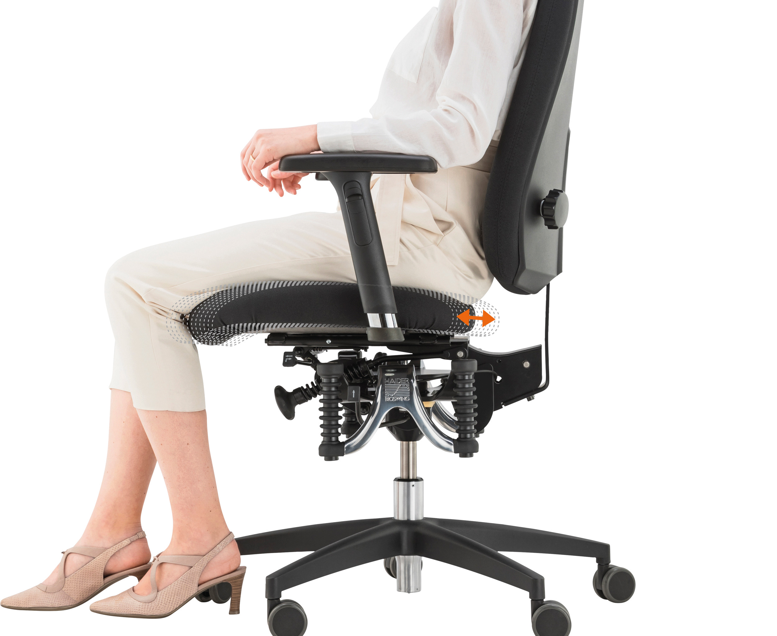Siège de bureau pivotant, ergonomique avec accoudoirs réglables - 260 qi_8