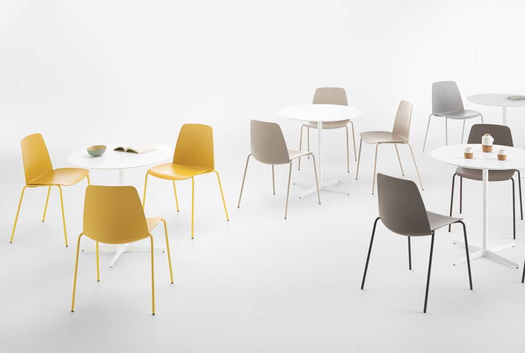 Lunia - Chaise empilable en polypropylène personnalisable, 13 coloris, multiples piètements_8