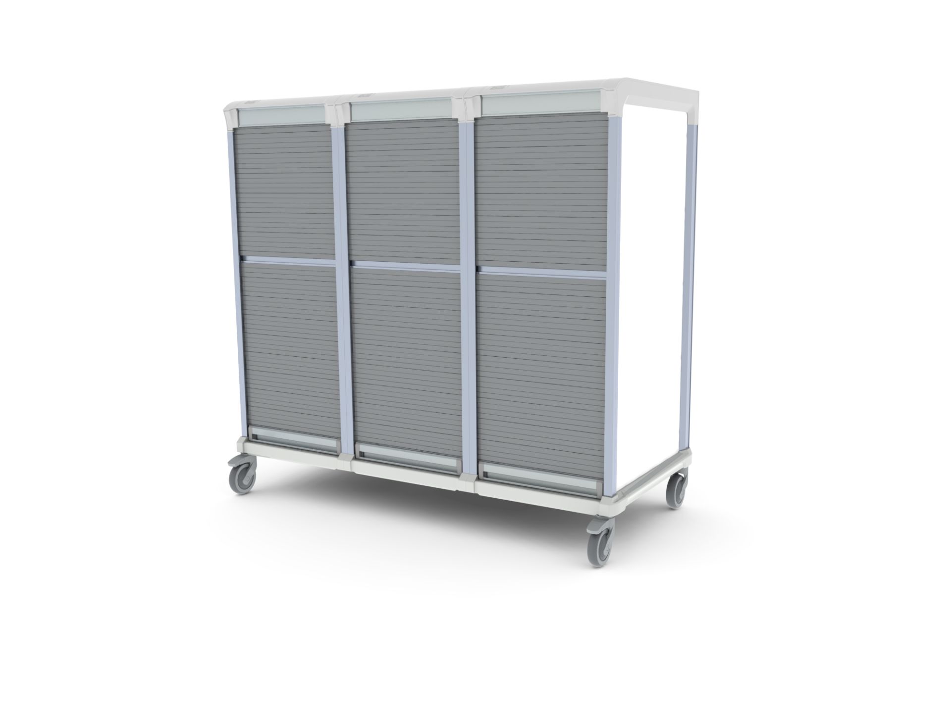 Armoire médicale de transfert ou stockage 3 colonnes, conçue dans des matériaux résistants aux bactéries - WEECART_8