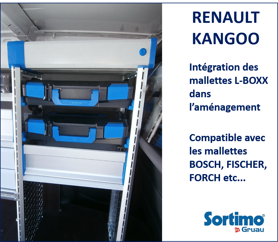 Rangement et établi pour Renault Kangoo professionnel