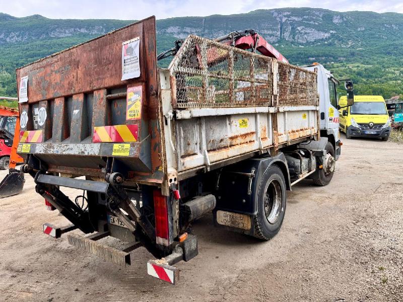Mercedes ATEGO 1218 Camion benne grue grappin hayon_8