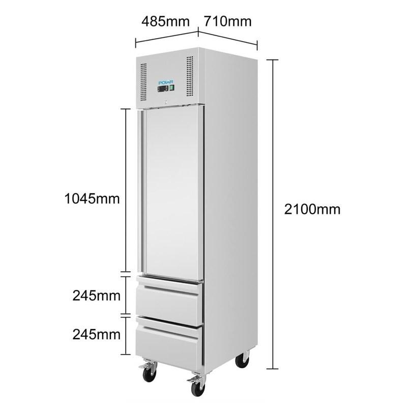 Armoire réfrigérée négative GN compacte série G 1 porte et 2 tiroirs 180L UA116 Polar_8