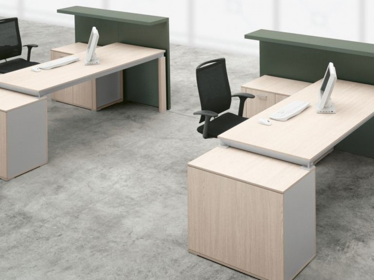 Banque d'accueil droite fonctionnelle et modulaire en bois - SHELTER - Design contemporain et personnalisable_8