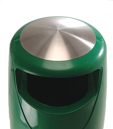 Poubelle publique en polyéthylène moulé - plastique recyclé - 90L - verrouillage clé triangulaire - nombreuses couleurs disponibles_8