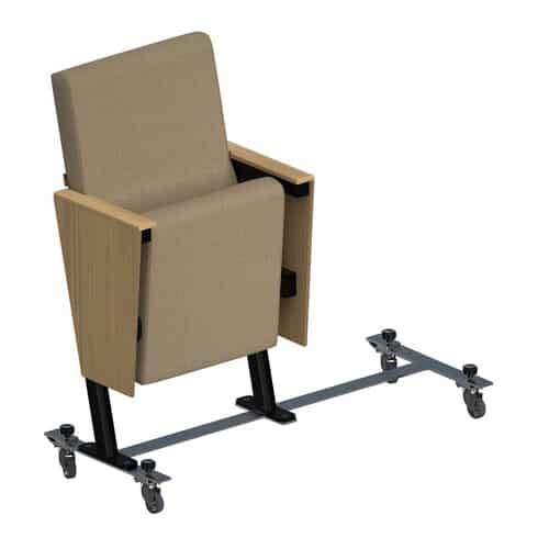 Fauteuil de conférence design et flexible avec tablette écritoire - Divina - configurable sur sols plats et gradins_9