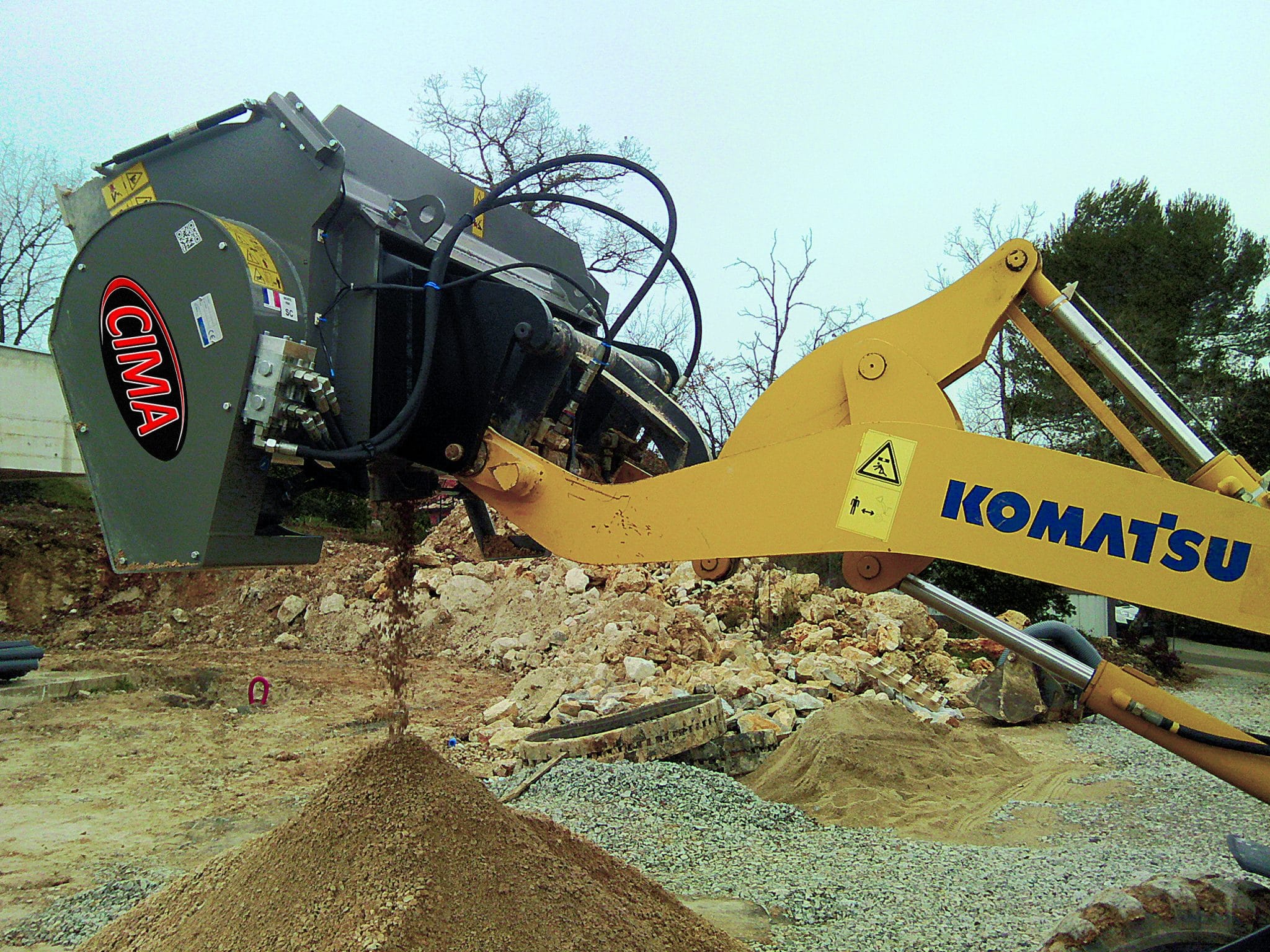 Godet malaxeur à vis à béton Cima - 600 à 800L - Transmission renforcée - BTP & industrie_8