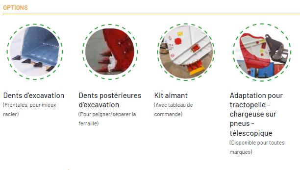 Godet concasseur Série CBF - Compatible pelle hydraulique et skip loaders - CM Crushers - Granulométrie réglable 25-125mm_8