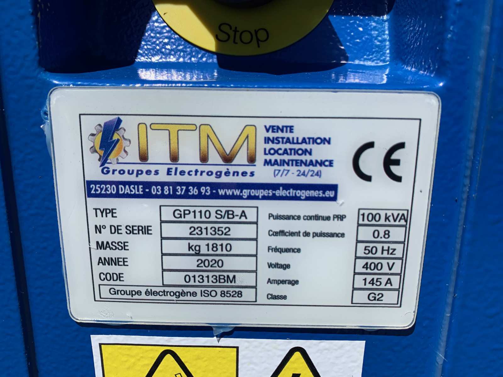 Groupe électrogène d'occasion - BAUDOUIN - 110 KVA_8