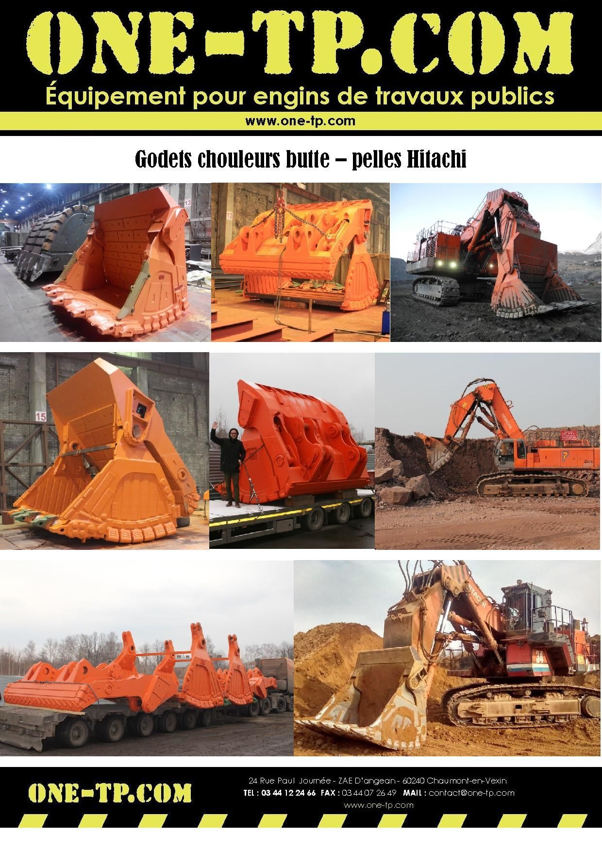 Godet rétro pour pelle Hitachi EX3600 - capacité jusqu'à plus de 40m3_8