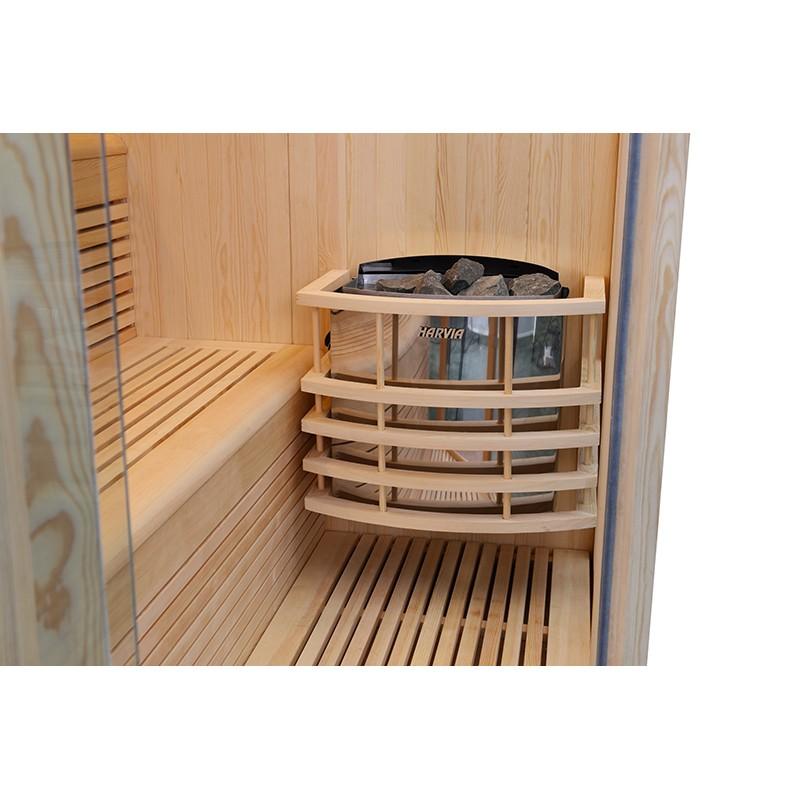 SAUNA D'ANGLE BOREAL® BALTIK 160 - 3/4 PLACES - 160X160X210 CM_8