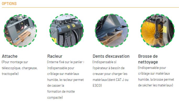 Godet cribleur rotatif Série CBR - CM Crushers - pour pelles et engins de 1 à 50 tonnes - criblage et valorisation des matériaux_8