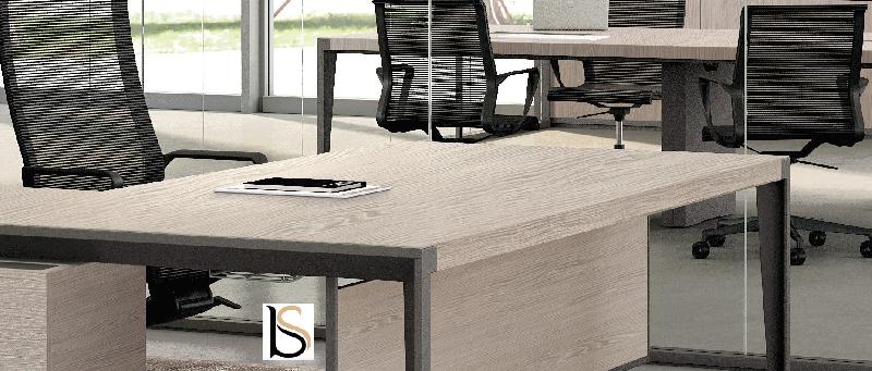 Bureau d'angle sur crédence bois X9- Officity - 212, Gauche, Orme gris_0