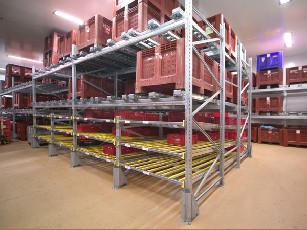 Rayonnage dynamique  pour bacs et cartons conçu pour  zones de préparation de commandes et/ou de production_8