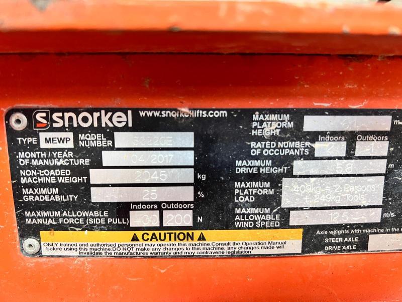 SNORKEL s3220e nacelle ciseaux electrique_8