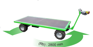Plateau électrique agricole conçu pour le transport de botte de paille -Capacité de charge 700 kg sur terrain plat -CT2-A-249 - STI constructeur_8