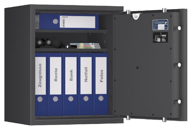 Coffre-fort FORMAT Lyra 3 Classe I - Anti-effraction certifié EN 1143-1 - Serrure électronique S&G Spartan 1006 / Graphite RAL 7024_8
