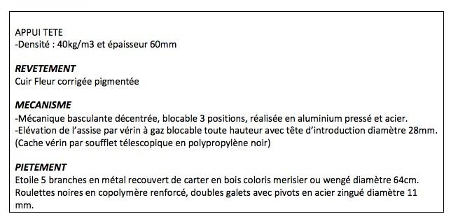 Fauteuil Directionnel avec accoudoirs  JOHN - Sitek - cuir noir_8