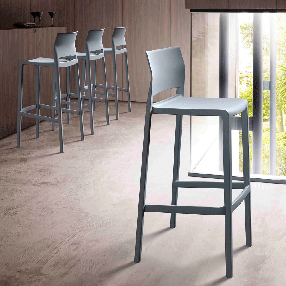 Tabouret empilable Bakhita - intérieur et extérieur - technopolymère - fabriqué en Italie_8