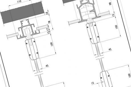 Visio - Cloisons mobiles en verre trempé - Espero BV - Profilés 45 mm_8