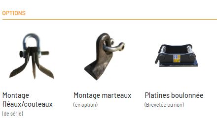 Débroussailleuse pour mini pelle compatible avec ligne marteau