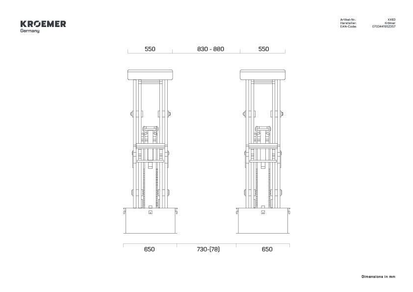 Pont élévateur à double ciseaux encastré XX63_8
