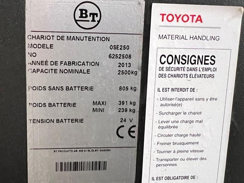 BT OSE250 Gerbeur transpalette électrique_8