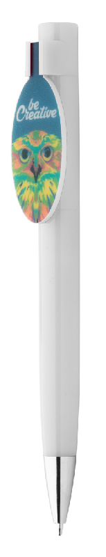 Stylo à bille en plastique - avec clip sur mesure - encre bleue - marquage UV LED inclus_8