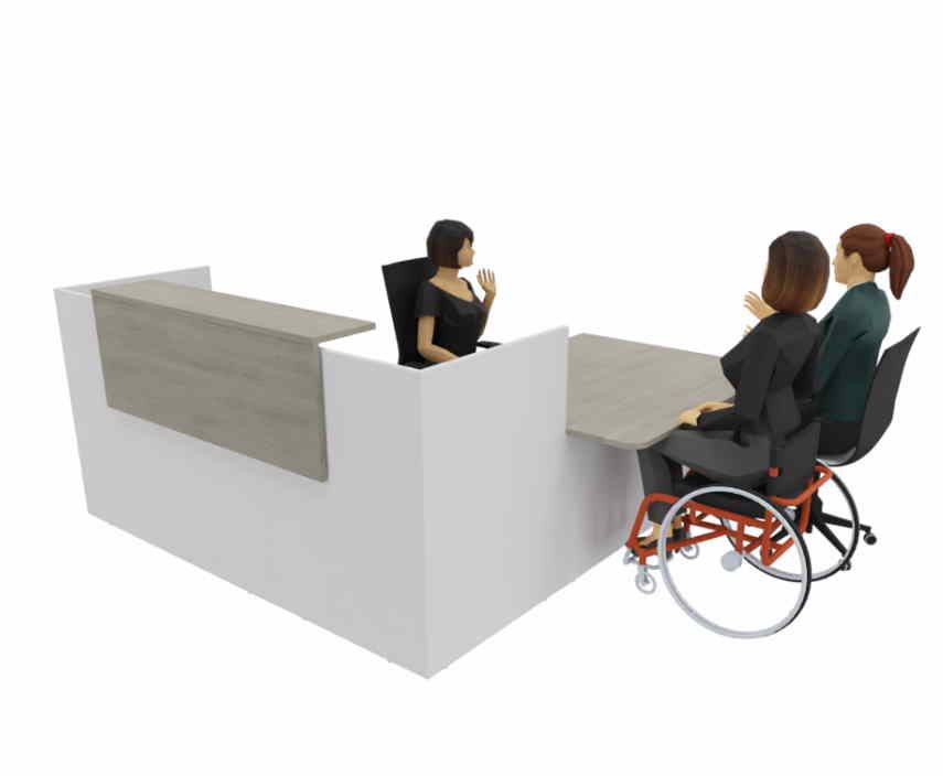 Banque d'accueil LOLA - Fabrication française - Modules personnalisables PMR et finition au choix_8