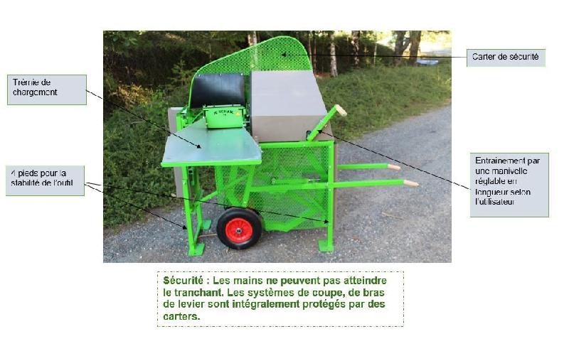 Broyeur de végétaux manuel - Fabrication française - Lame 300 mm en acier spécial - Réglable et pliable_8