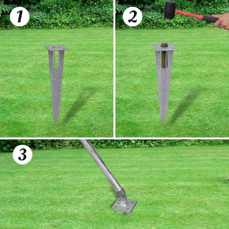 Vidaxl clôture à mailles losangées et poteaux acier galvanisé 15x1 m 141503_8