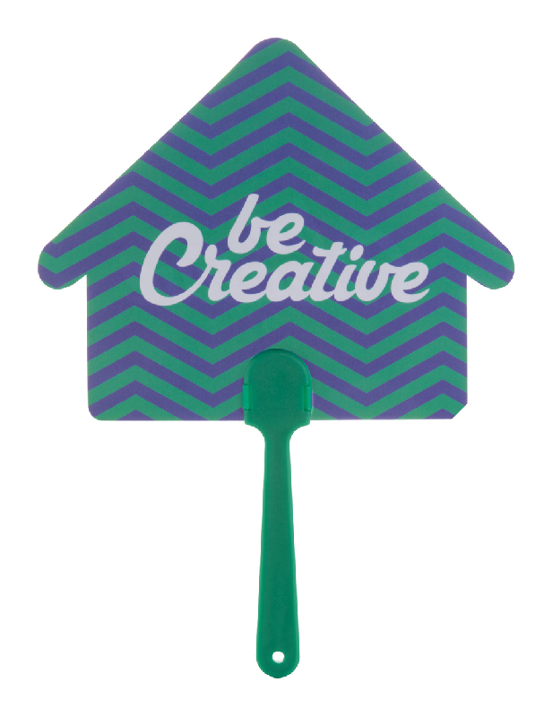 Éventail sur-mesure - poignée en plastique et papier stratifié - impression logo recto-verso_8