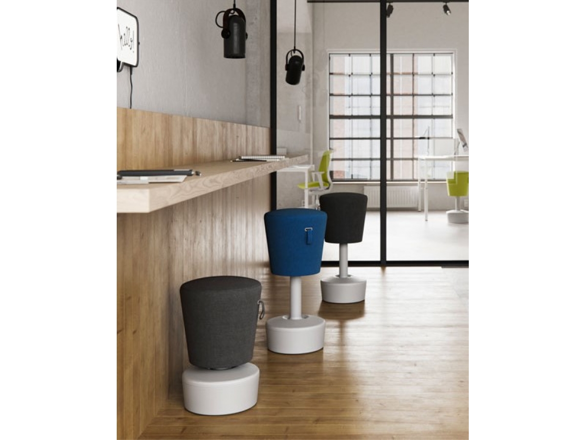 Tabouret haut flexible et contemporain - siège généreusement rembourré - MICKEY_8