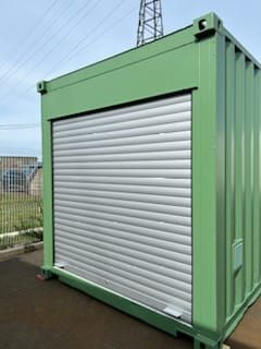 Container 20 pieds stockage avec rideau alu isolé en façade_8