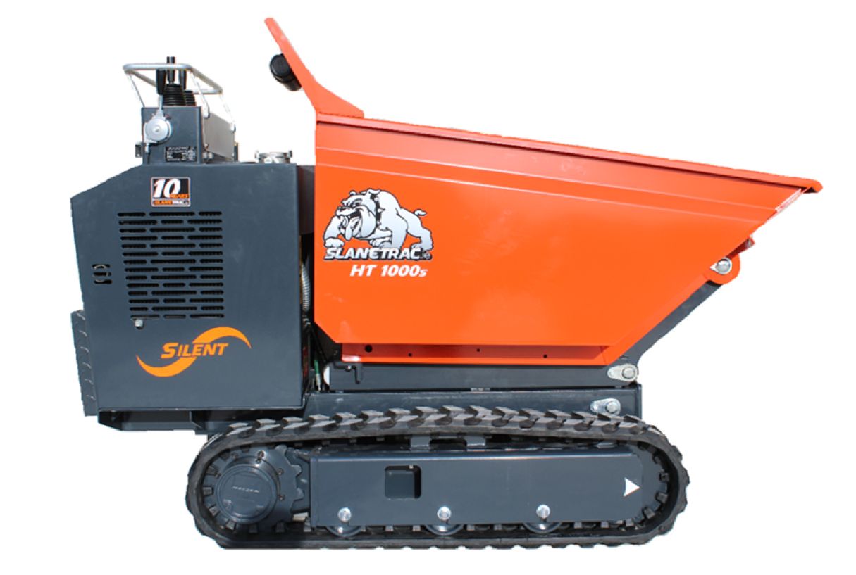 Dumper sur chenilles Slanetrac HT1000 - robuste, maniable, capacité de charge élevée, bennage 1300 mm_8