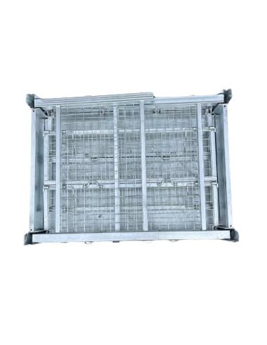 Rack de stockage - Panier grillagé pliable en acier galvanisé - 122 cm x 90 cm - Charge max 1200 kg_8