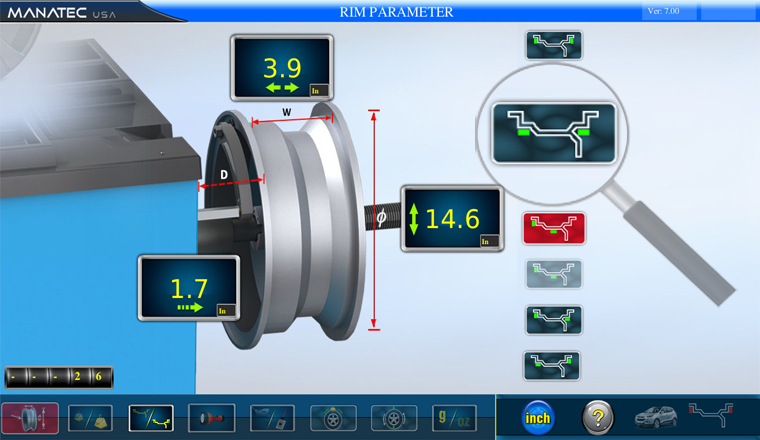 Equilibreuse de roues vidéographique Manatec - DSP Premium + VL-65 LX PREMIUM+_8