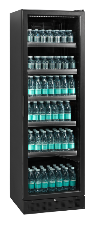 Vitrine réfrigérée noire - SCU1425H - finition élégante, porte vitrée réversible, froid ventilé, LED_8