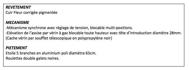 Fauteuil Président BRICE cuir synchrone - cuir noir_8