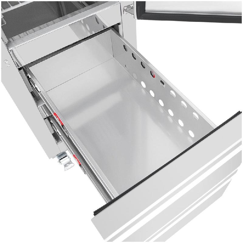 Armoire réfrigérée négative inox - 1 porte et 2 tiroirs  - GN compacte série G - 180L - Polar - UA116_8